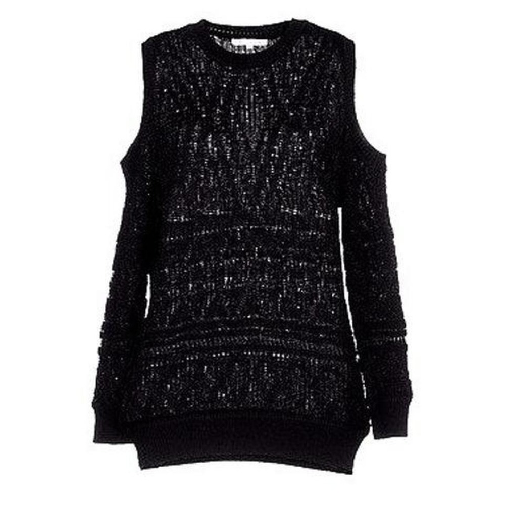 NWT Rebecca Minkoff shoulder cut offs sweater. M